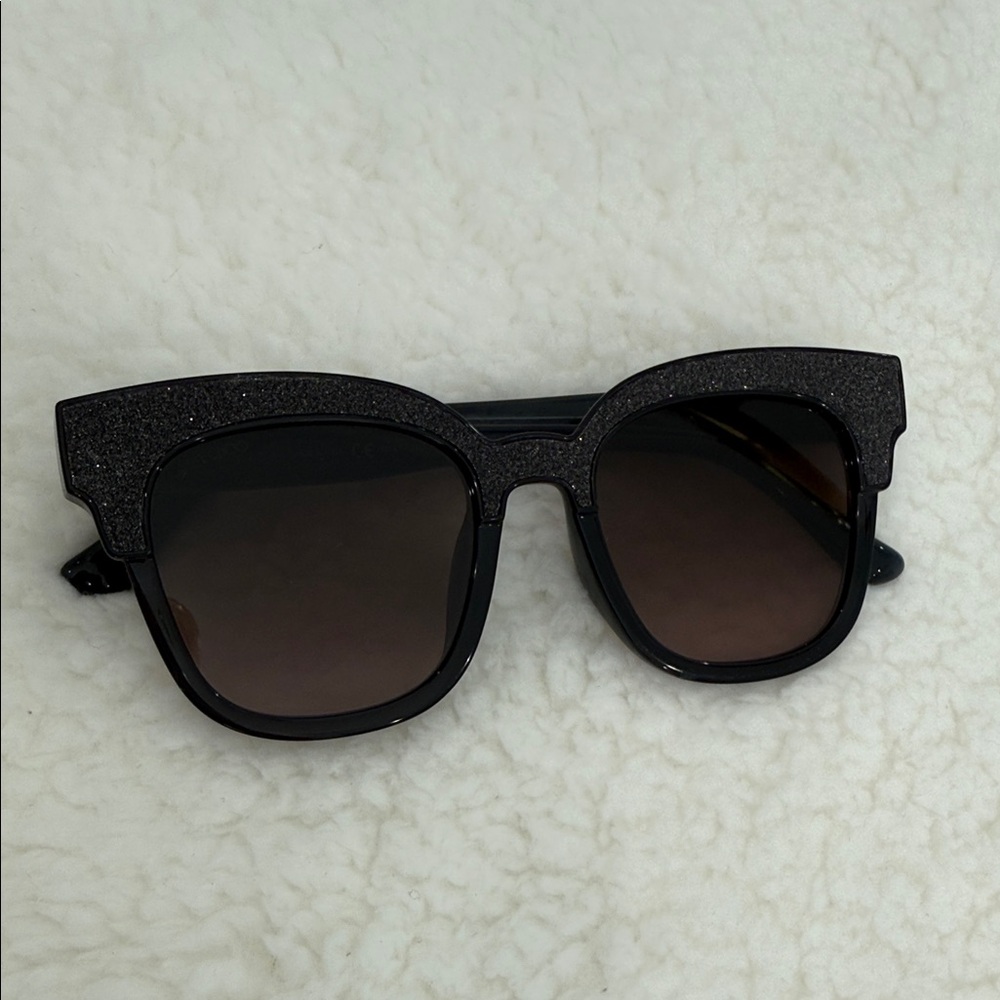 Jimmy Choo Black Glitter Sunglasses